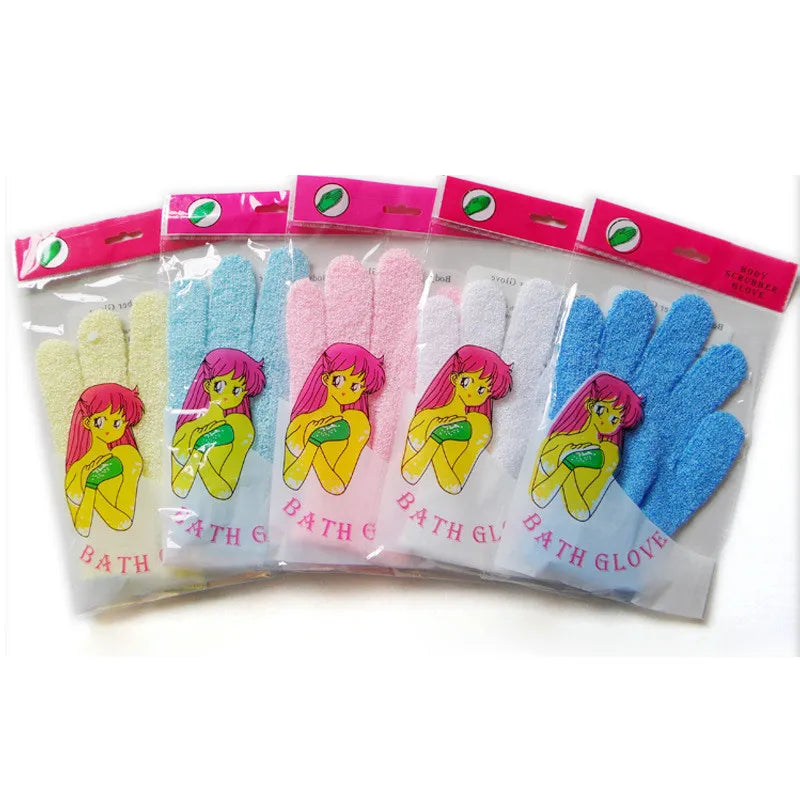 2/6pcs Exfoliating Gloves Bath Sponge Body Dead Skin Remover Bathroom Shower Brush Massager Scrub Exfoliator Magic Bathing