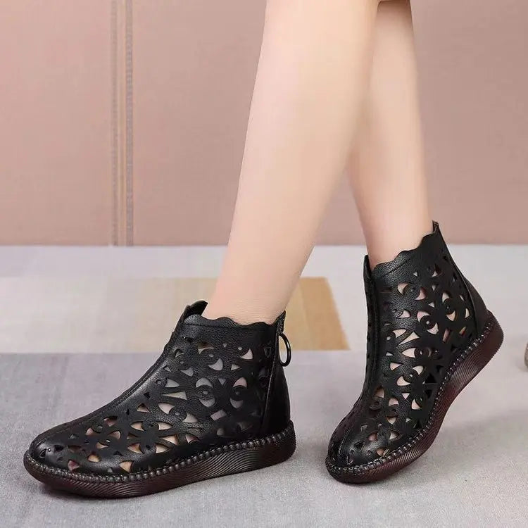 2023Women's Sandals Spring Summer Sandals Women's Breathable Hole Boots Flat Soft Non-slip Comfortable Shoes Sandalias De Mujer