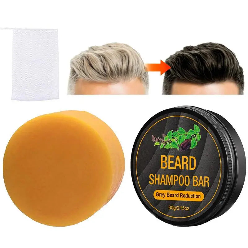 Beard Darkening Shampoo Bar Gray Hair Coverage Hair Darkening Compressed Shampoo Bar Soaps Handmade Soaps For Hair Darkening