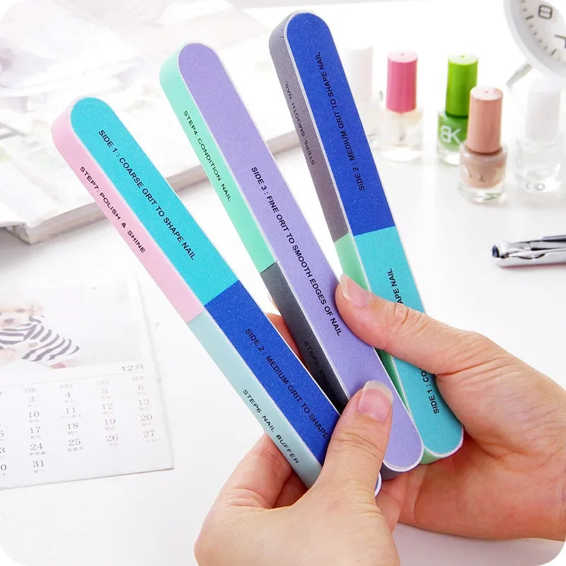 Nail File Seven Sided Nail Polishing Tool Manicure Pedicure Professional File Nail Art Sanding Nail Buffer Block Nail Tools