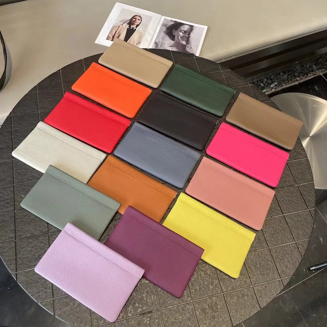 Leather Ladies Clip Clutch