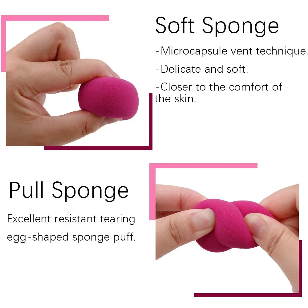 10Pcs Cosmetic Puff Powder Puff Smooth Women's Makeup Foundation Sponge Water-drop Shape Blending Sponge Make Up Accessories