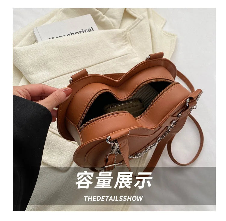 Korean Cute Niche Design Foreign Gas Crossbody Bag Handbag Winter New Trend Love Shoulder Bag One Shoulder Diagonal Shoulder Bag