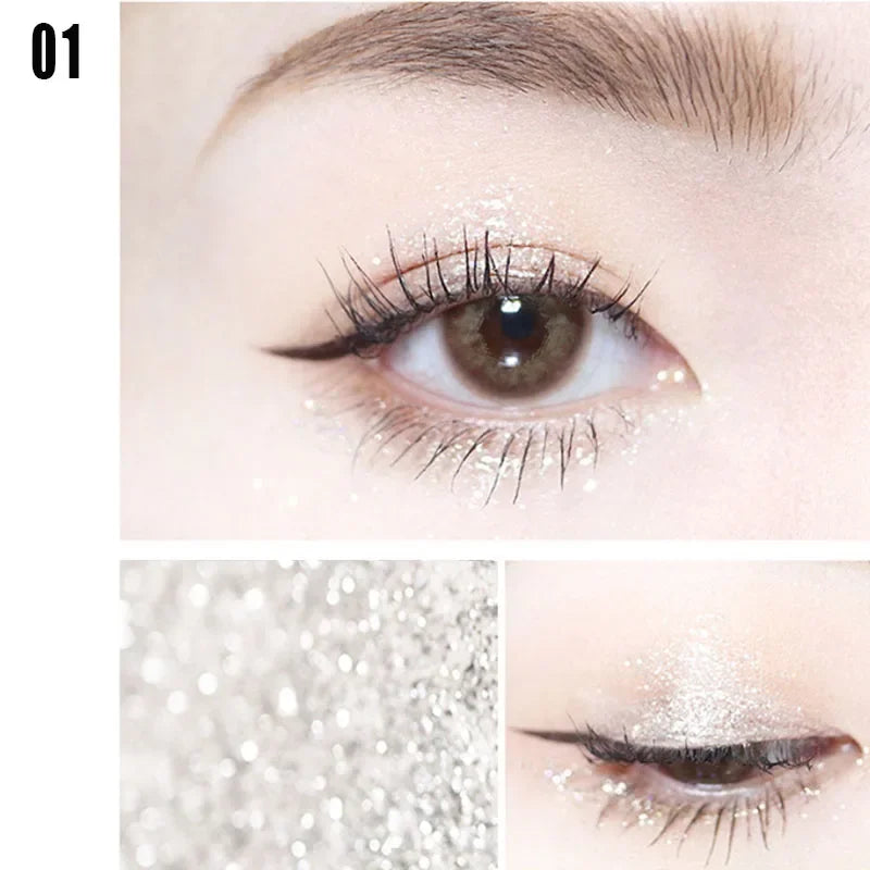 Glitter Eyeliner Waterproof Silver Rose Gold Glitter Liquid Eyeliner Makeup Eye Shadow