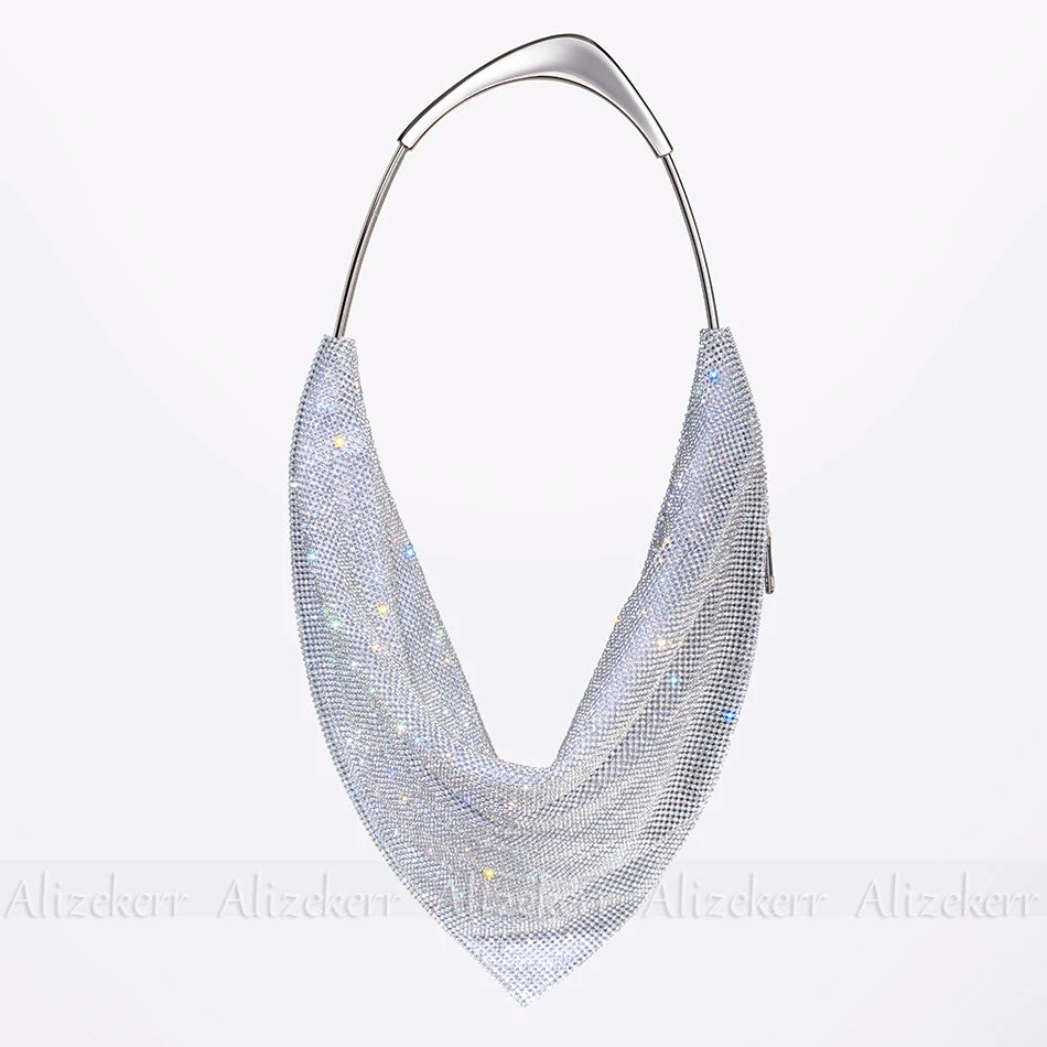 Metal Handle Rhinestones Evening Bags Ladies Luxury Designer Handmade Gorgeous Diamond Clutch Purses And Handbags Wedding Party