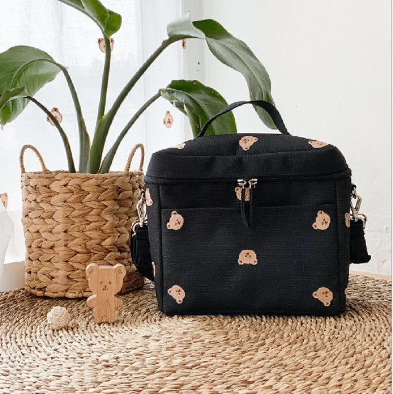 Baby stroller hanging bag multi-functional waterproof mother and baby bag stroller storage mommy outing bag portable milk sto...