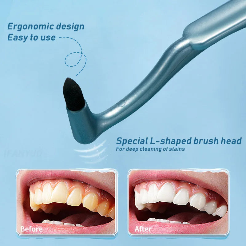 Small L-shaped Brush Head Toothbrush for Gaps Between Teeth Cleaning Tools Deep Cleaning Portable Hygiene Dental Oral Care Brush