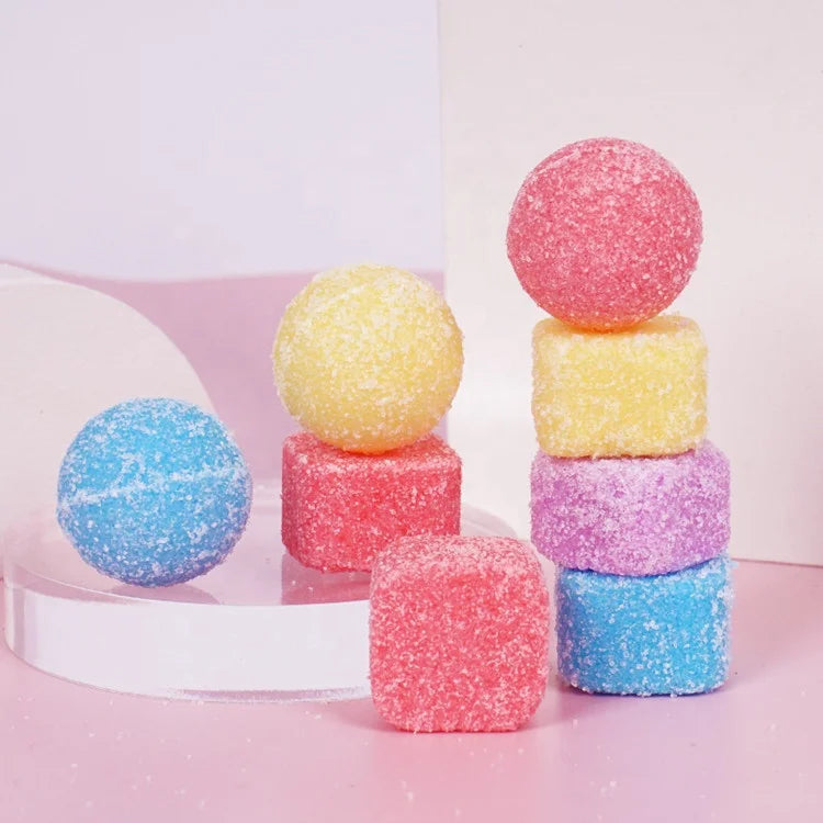 Sugar Cube Body Scrub Exfoliator Brighten Tone Removing Dead Skin Acne Improve Rough Bath Ball Candy Scrubs 6pcs/bottle