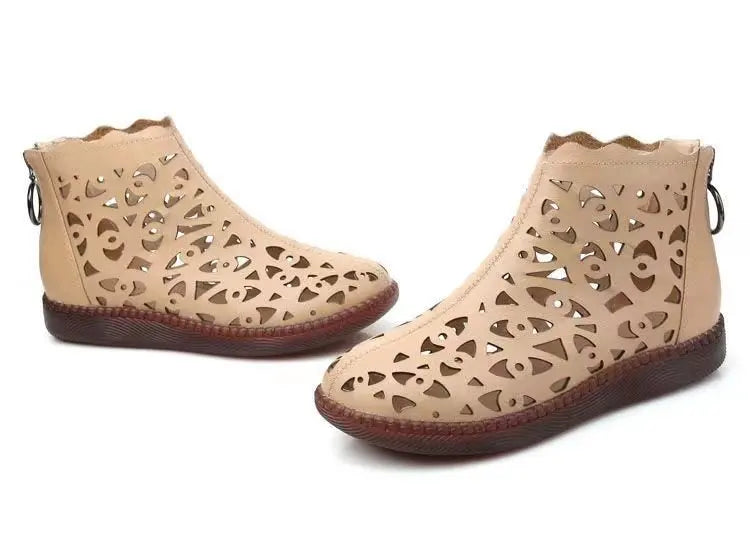 2023Women's Sandals Spring Summer Sandals Women's Breathable Hole Boots Flat Soft Non-slip Comfortable Shoes Sandalias De Mujer