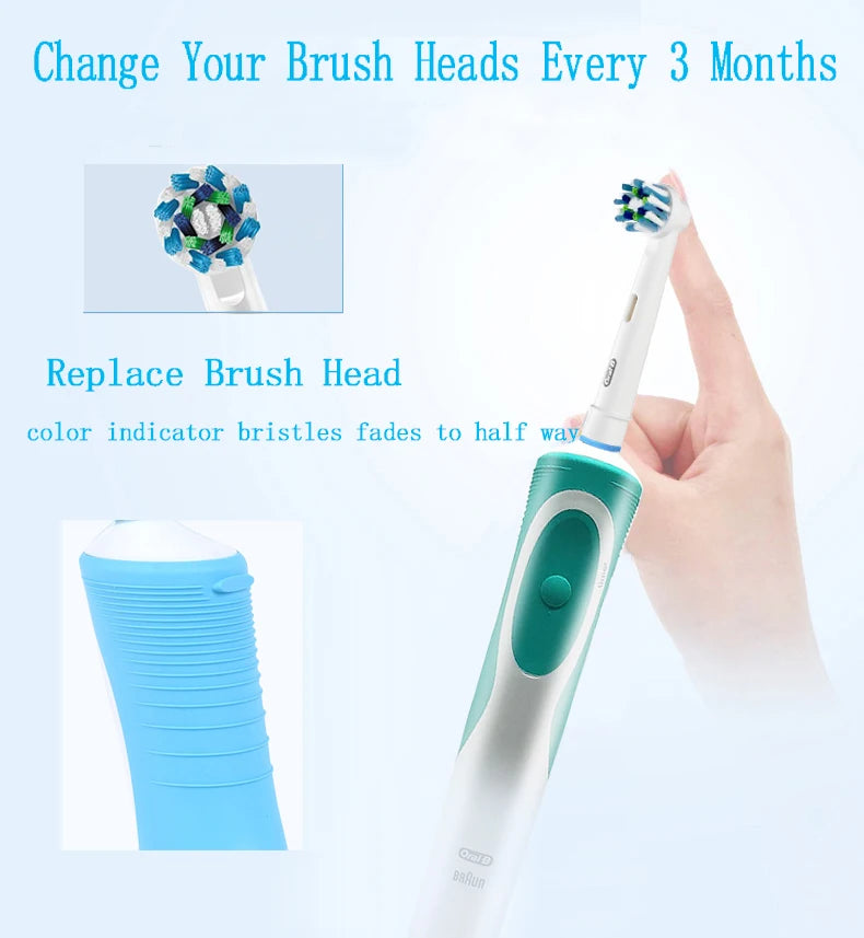 Oral B D12 Vitality Electric Toothbrush Rechargeable Sonic Tooth Brush Soft Bristle Inductive Charging Remove Plaque for Adult