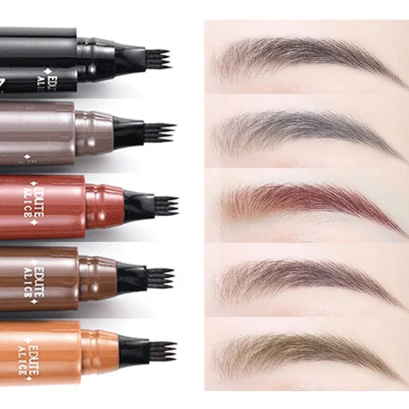 Microblading Eyebrow Pen Waterproof Fork Tip Eyebrow Tattoo Pencil Long Lasting Professional Fine Sketch Liquid Eye Brow Pencil