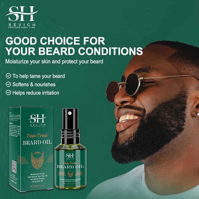 SEVICH 2023 Natural Tea Tree Nourishing Regrowth Oil  For Men Anti Hair Loss Product Man Beard Hair Growth Care Essence Oil