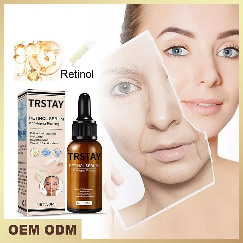 Retinol Anti Aging Removal Wrinkle Serum Firm Lift Fade Fine Lines Moisturizing Face Essence Skin Care Brighten Repair Cosmetic