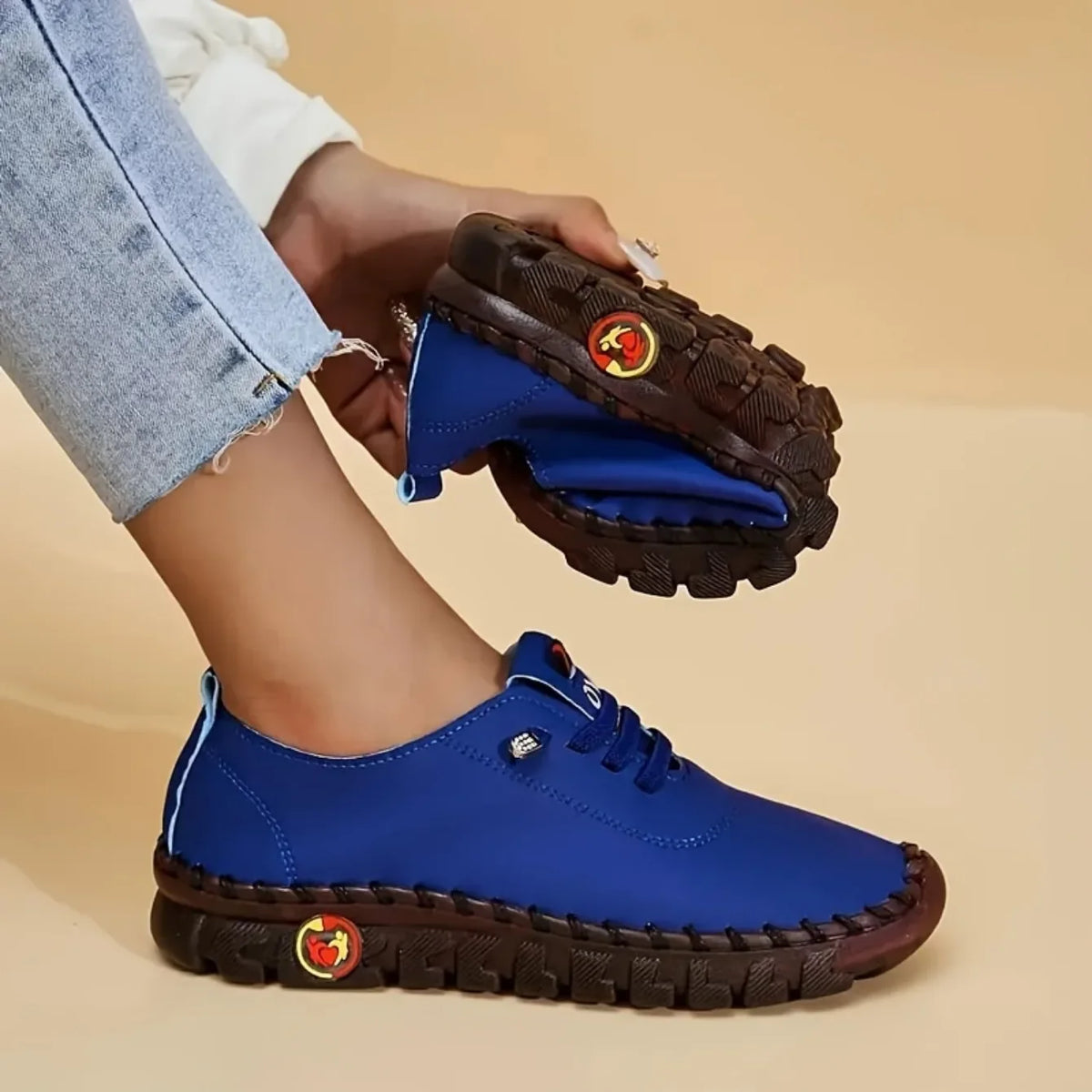 Sneakers Women Shoes Flat Loafers Leather Mom Shoes for Women Comfortable Slip on Soft Casual Platform Shoes Zapatos De Mujer