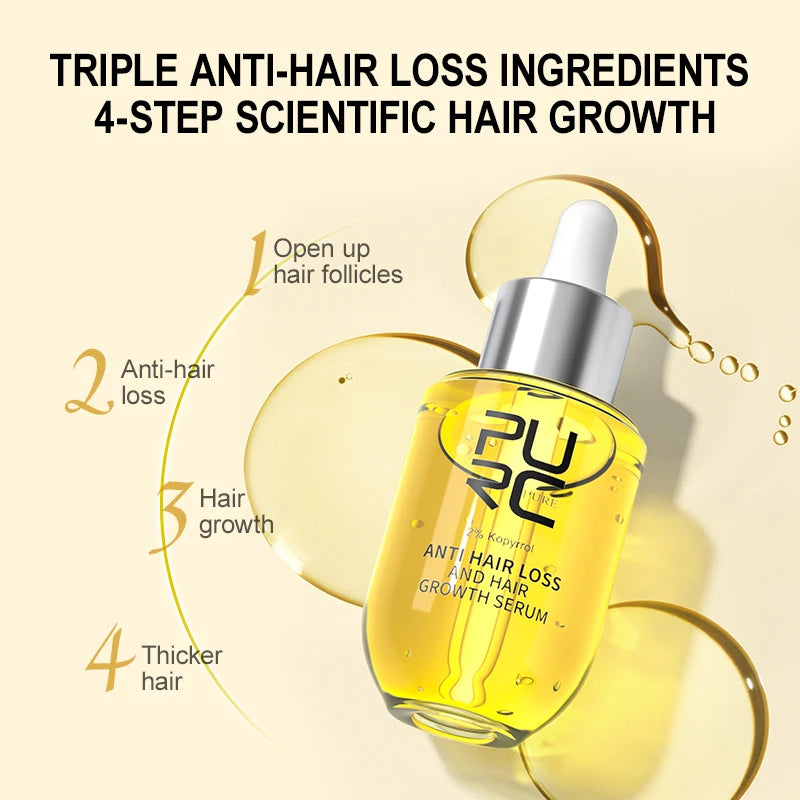 PURC Biotin Hair Growth Products for Men Hair Loss Treatment Serum Ginger Fast Hair Regrowth Hair Care