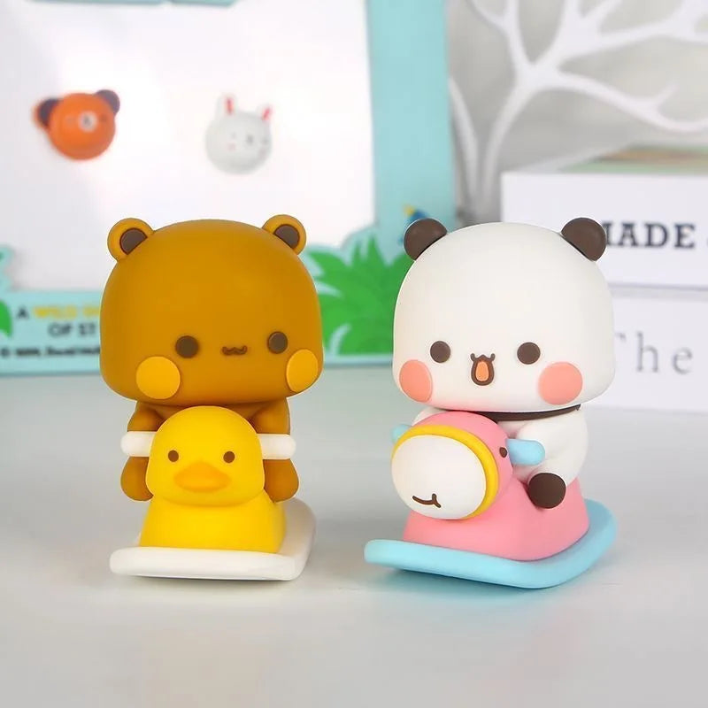 2024 Bubu Dudu Panda Bear Figure Toys Collectible Cute Action Kawaii Bear Toy Doll Ornament Home Deroc Birthday Christmas Gift