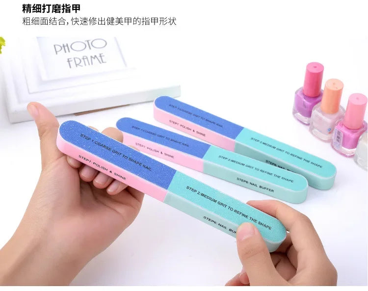 Nail File Seven Sided Nail Polishing Tool Manicure Pedicure Professional File Nail Art Sanding Nail Buffer Block Nail Tools