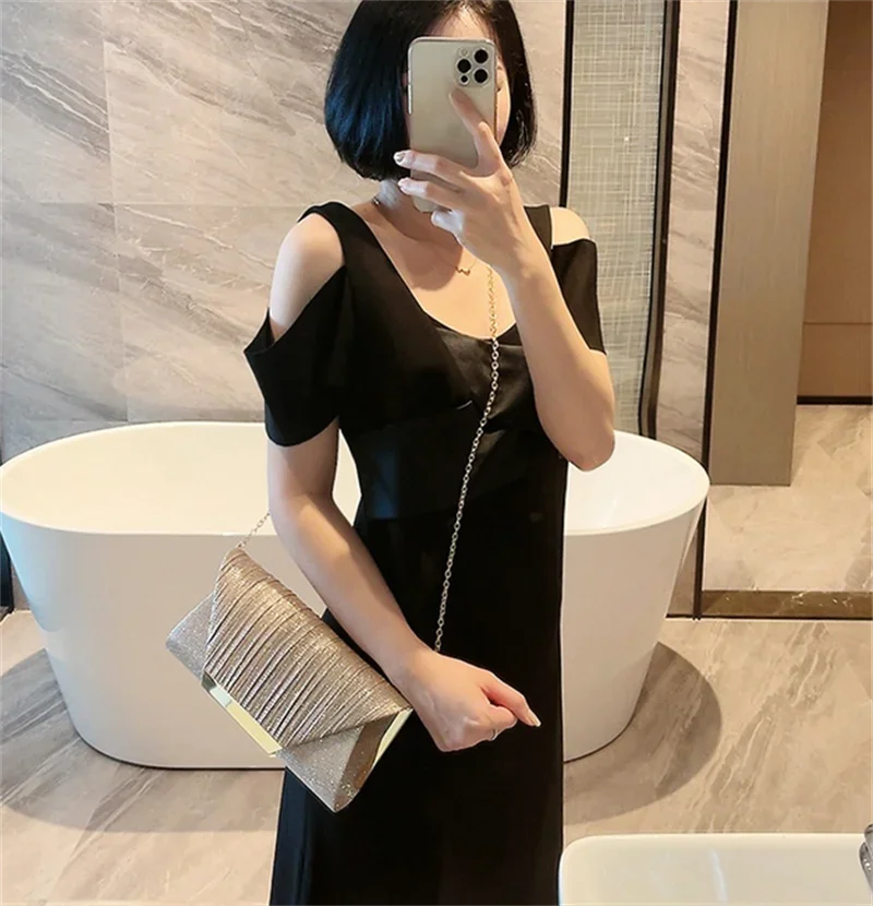 Popular Women Exquisite Evening Bag Party Banquet Glitter Purse Lady Elegant Wedding Clutches Handbag Female