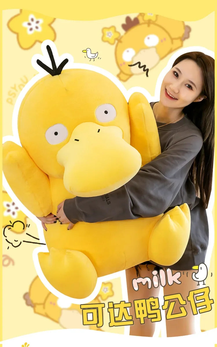 80CM Super Big Size Pokemon Peluche Stupid and Cute Psyduck Doll Plush Toy Stuffed Animal Plushies Children's Gift