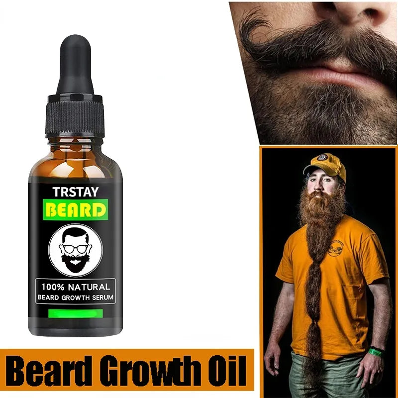 10ml TRSTAY Beard Growth Essence Oil Essential Oils Liquid Hair Grower Oil Hair Maintenance Beard Chest Hair Growth Solution