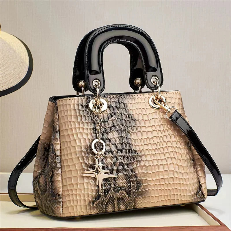 High Quality Leather Women Handbag Brand Designer Wedding Messenger Bags for Lady Shoulder Bags Female Big Totes Office Bag