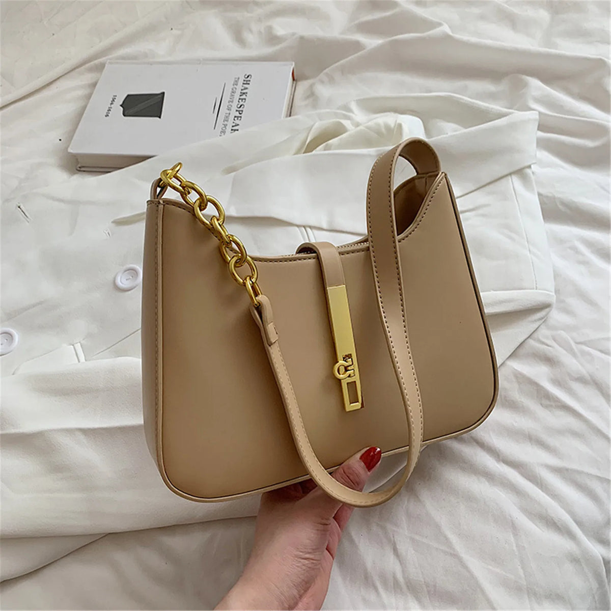 Small Designer Luxury Bag Female PU Leather Single Shoulder Underarm Bag For Women Fashion Versatile Handbag With Advanced Sense