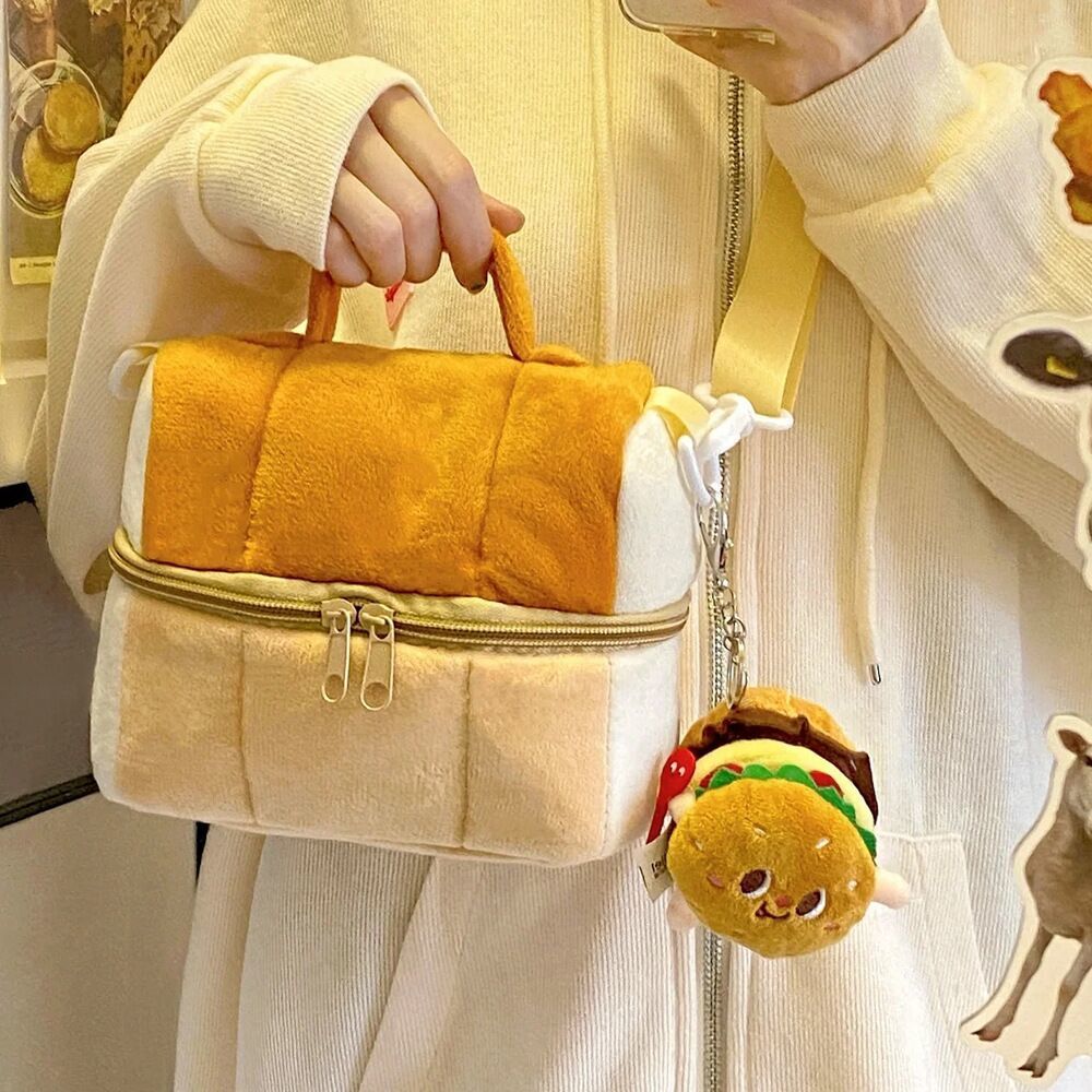 Nylon Cotton Casual Zipper Solid Bread
