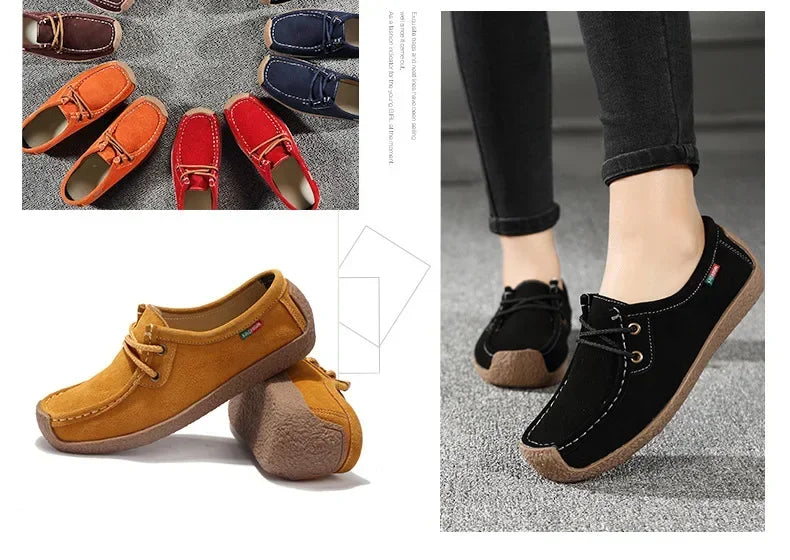Women Flats Fashion Casual Sneakers  Autumn New Comfortable Female Casual Walking Footwear Fashion Large Size Loafers Shoes