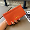 Leather Ladies Clip Clutch
