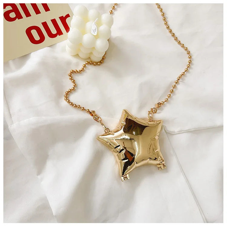 Fashion Metal Mouth Red Bag for Women High Quality Gold Shoulder Bags Designer Hollow Out Crossbody Bag Cute Dinner Bag Handbags