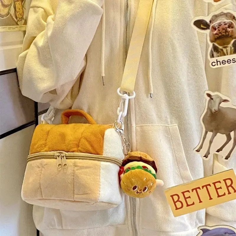 Nylon Cotton Casual Zipper Solid Bread
