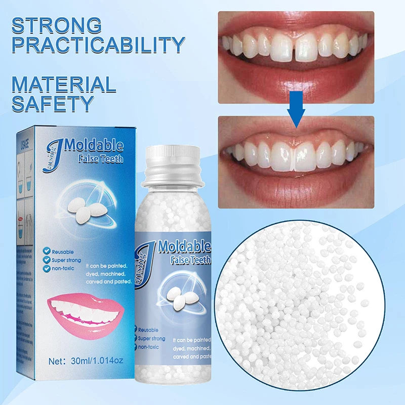 False Teeth Solid Glue Temporary Denture Plastic Denture Gum Denture Adhesive Resin Teeth Repair Halloween Makeup Tooth Care