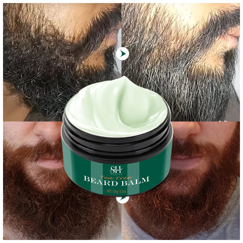 50g Tea tree beard cream for men prevents dryness and itching and Beard Fallout with Residue-Free Moisturizing Formula Sevich