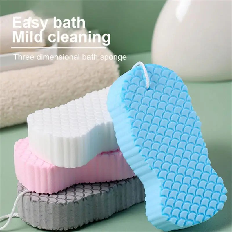 3D Soft Sponge Body Scrubber Bath Exfoliating Massager Scrub