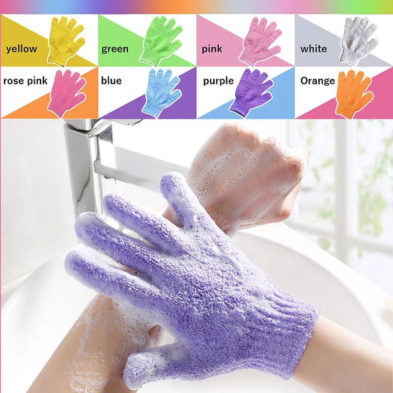 2/6pcs Exfoliating Gloves Bath Sponge Body Dead Skin Remover Bathroom Shower Brush Massager Scrub Exfoliator Magic Bathing