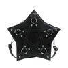 Dark Harajuku style pentagram bag, Y2K star shaped backpack, vintage steampunk daypack for cool girls