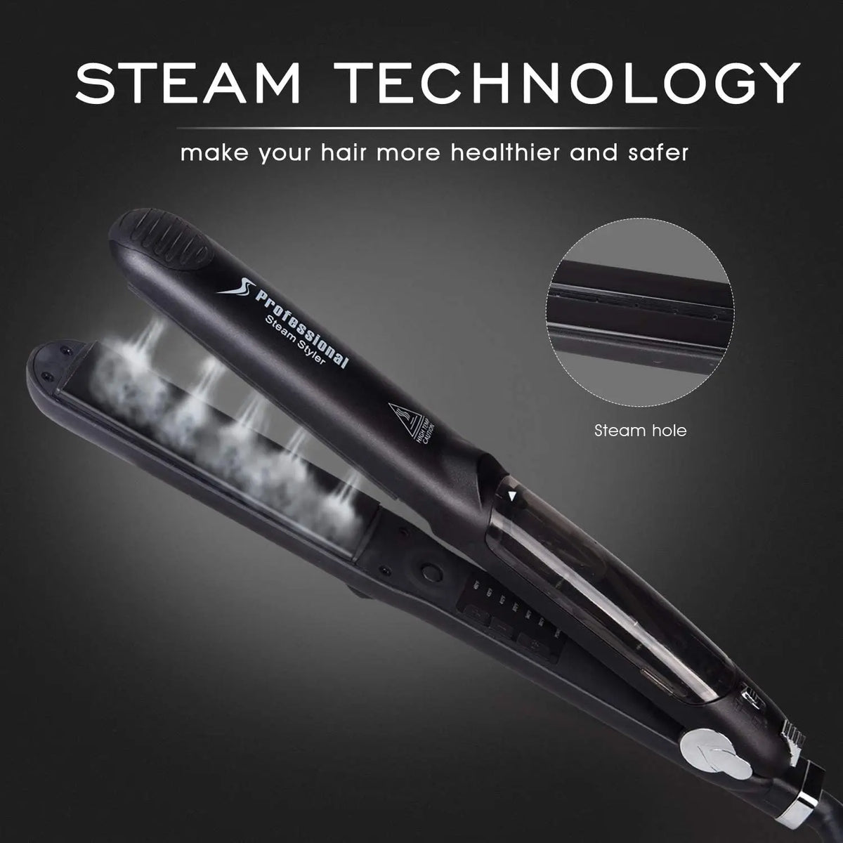 Professional Steam Hair Straightener Ceramic Vapor Hair Flat Iron Seam Hair Straightening Iron Curler Steamer Hair Styling Tool