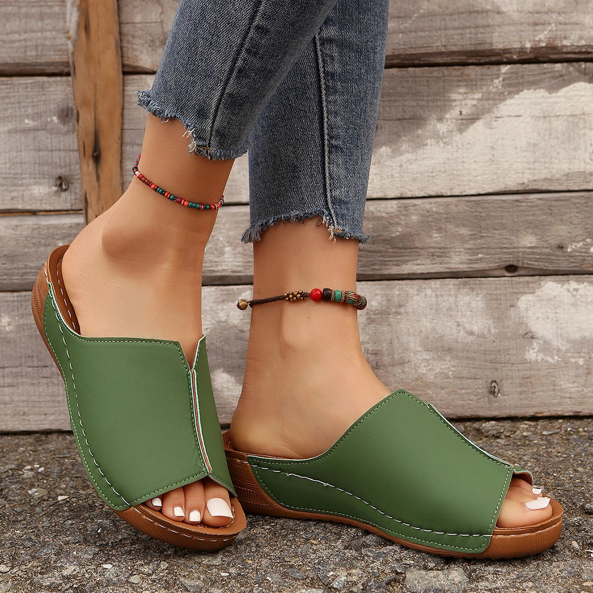 New Women's Sandals Premium Orthopedic Bunion Corrector Flats Casual Soft Sole Beach Wedge Vulcanized Shoes Zapatillas De Mujer