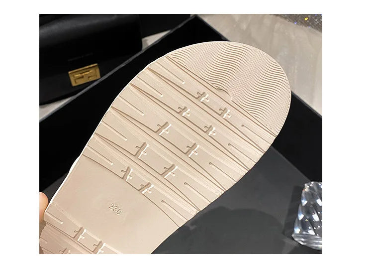 pearl rivets thick bottom women slippers crystal beading flip flops lace band platform sandalias mujer pearl slides big size 43