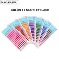 EVEREST NAGARAKU Color YY Shape Hand Woven Premium Synthetic Mink Eyelashes Pink Red Blue Purple Green Soft Natural Meshy Net Cross in D color - Soft Plush Toys