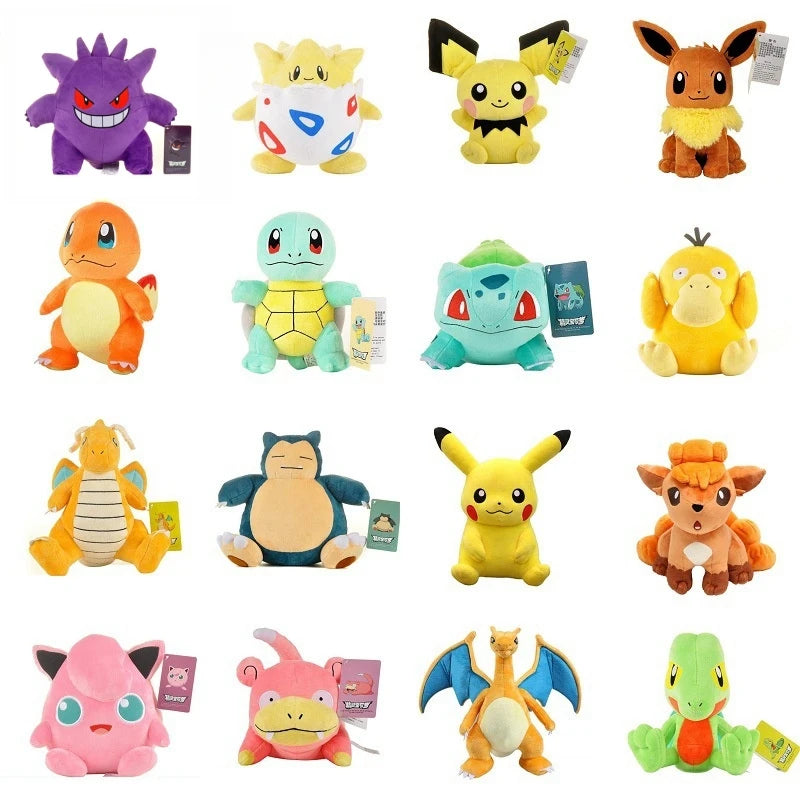 47 Styles of Stuffed Pokemon Doll Pikachu Squirtle Gengar Bulbasaur Charmander Eevee Plush Toy Doll Gift for Girls Children