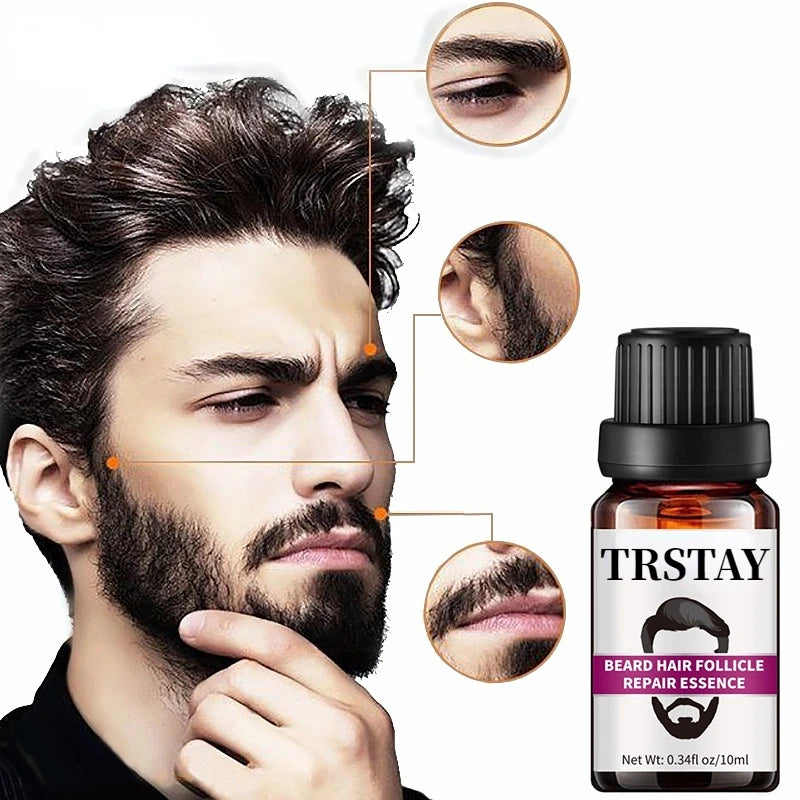 10ML Hair Beard Growth Oil Essence Eyebrow Regrowth Essential Oils Anti Alopecia Mild Without Irritation Products