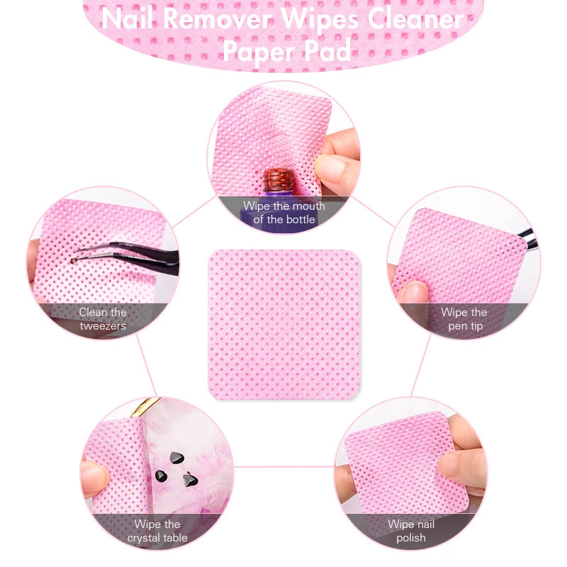 Lint Free Cotton Pads Nail Polish Remover, Wipes Cleaning