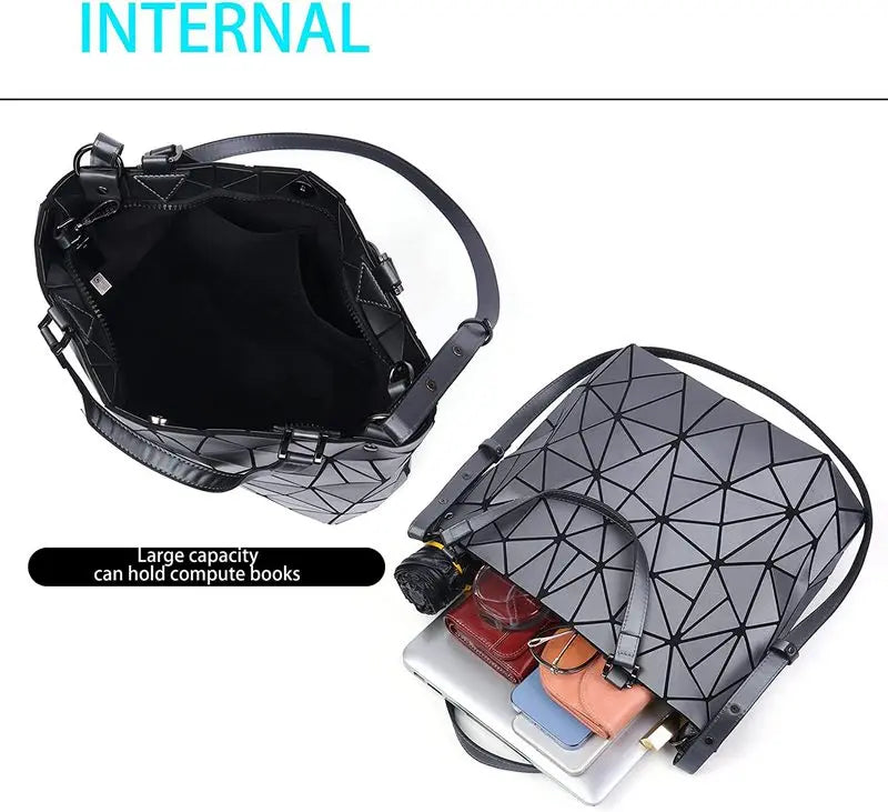Handbags Bags For Women 2024 Designer Luxury Tote Bucket Bag Fashion Geometric Crossbody Shoulder Messenger Hand Bag Silver