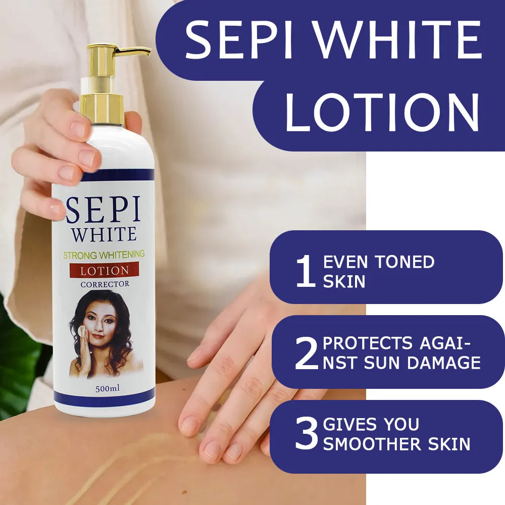 Gluta Master Sepi White Strong Whitening Skin Care Set Bleaching Lightening Softer Smoother Skin Care Products for Dark Skin