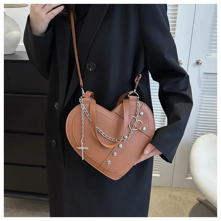 Korean Cute Niche Design Foreign Gas Crossbody Bag Handbag Winter New Trend Love Shoulder Bag One Shoulder Diagonal Shoulder Bag