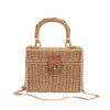 New rattan black straw Shoulder Bag Women hand-woven Messenger Bag Summer Beach Square box Straw Handbag For lady Bolsa Feminina
