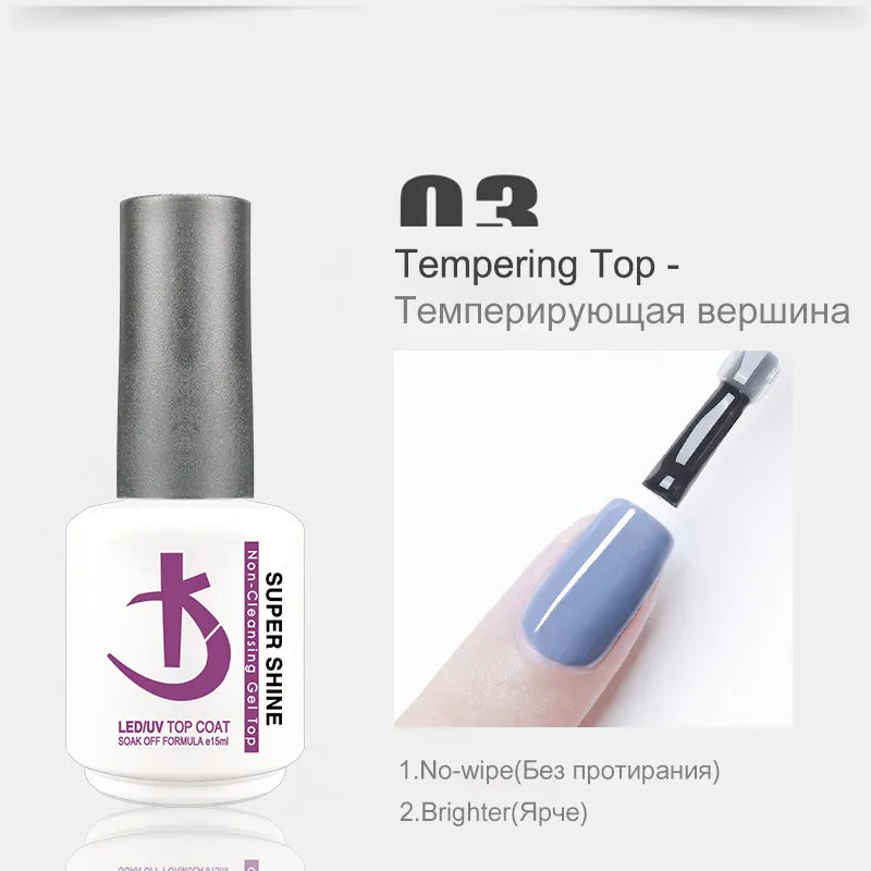 KODI JYJ Latest Strong Base and Top Coat Gel Polish 15ml Thick uv Rubber Base Varnish Hybrid Nail Art Semipermanent Nail Polish