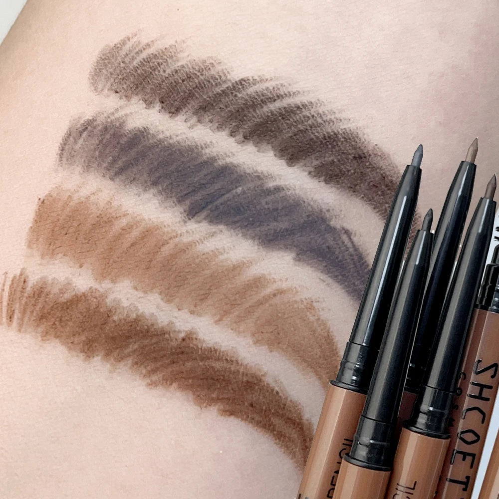 Ultra-fine Head Eyebrow Pencil Dark Brown Natural Wild Eyebrows Eyeliner Pen Waterproof Lasting Quick-drying Brows Makeup Tools