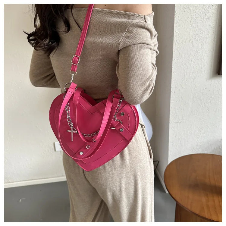 Korean Cute Niche Design Foreign Gas Crossbody Bag Handbag Winter New Trend Love Shoulder Bag One Shoulder Diagonal Shoulder Bag